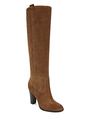 Shop Veronica Beard Women's Vesper Wide Calf High Heel Boots In Mocha Brown