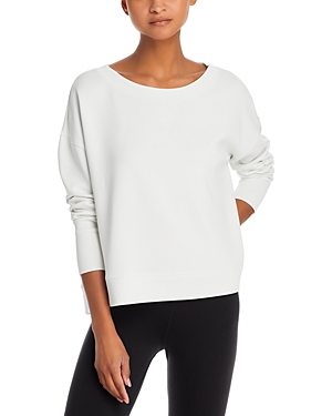 Sweaty Betty Summer Sand Wash Pullover Sweatshirt In Lily White