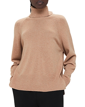 Whistles Cashmere Turtleneck Sweater In Camel