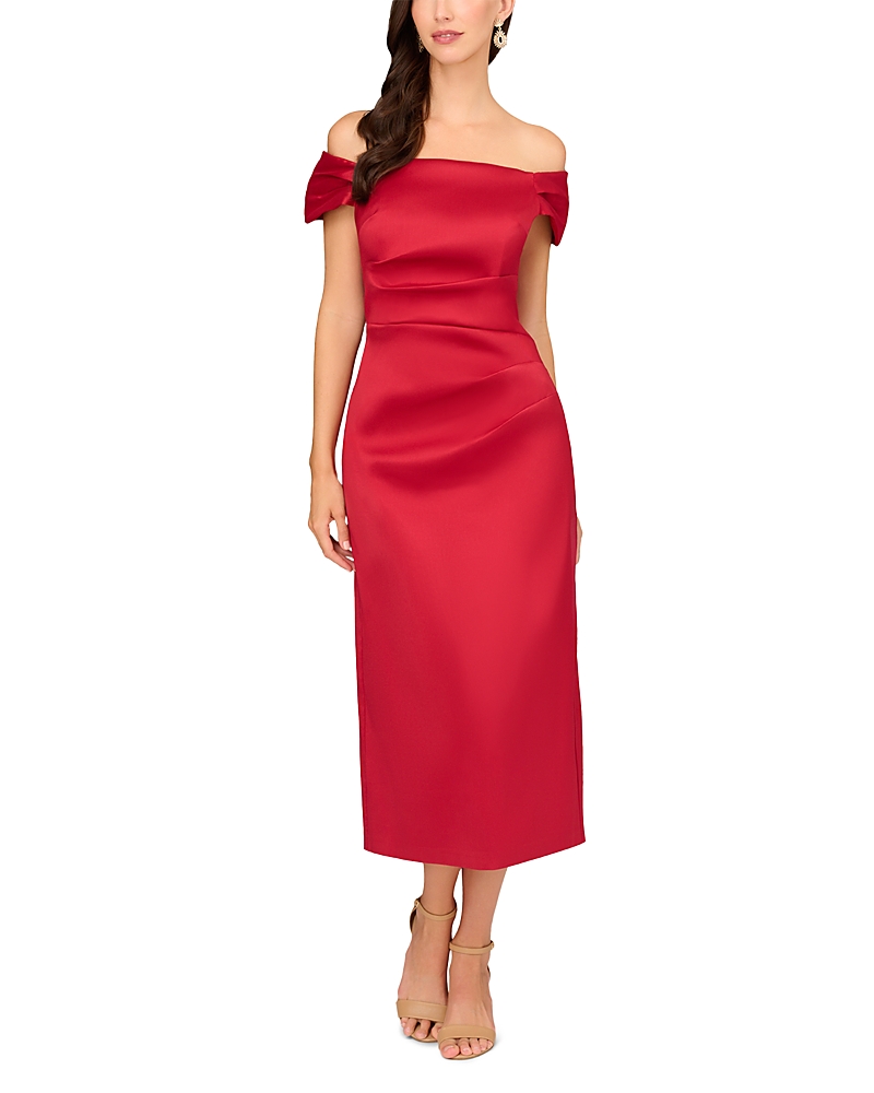 Aidan Mattox Off The Shoulder Sheath Dress