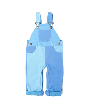 Dotty Dungarees Unisex Tonal Colorblock Overalls - Baby, Little Kid, Big Kid In Blue