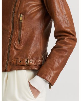 Burnished Leather Moto Jacket
