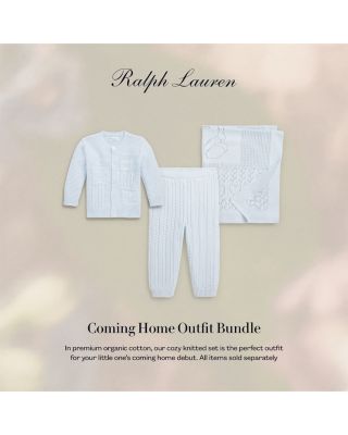 Ralph Lauren Unisex Pointelle Knit Organic Cotton Blanket - Baby