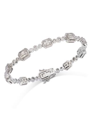 Bloomingdale's Fine Collection - Diamond Mosaic Bracelet in 14K White Gold, 3.0 ct. t.w.