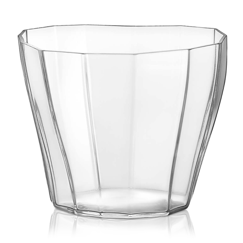 Orrefors Reed Low Clear Vase, 6.9" In Clear