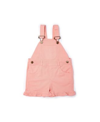 Dotty Dungarees - Girls' Frill Overall Shorts - Baby, Little Kid, Big Kid