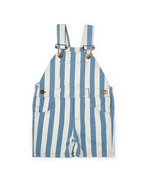 Dotty Dungarees Unisex Classic Wide Stripe Overall Shorts - Baby, Little Kid, Big Kid In Blue