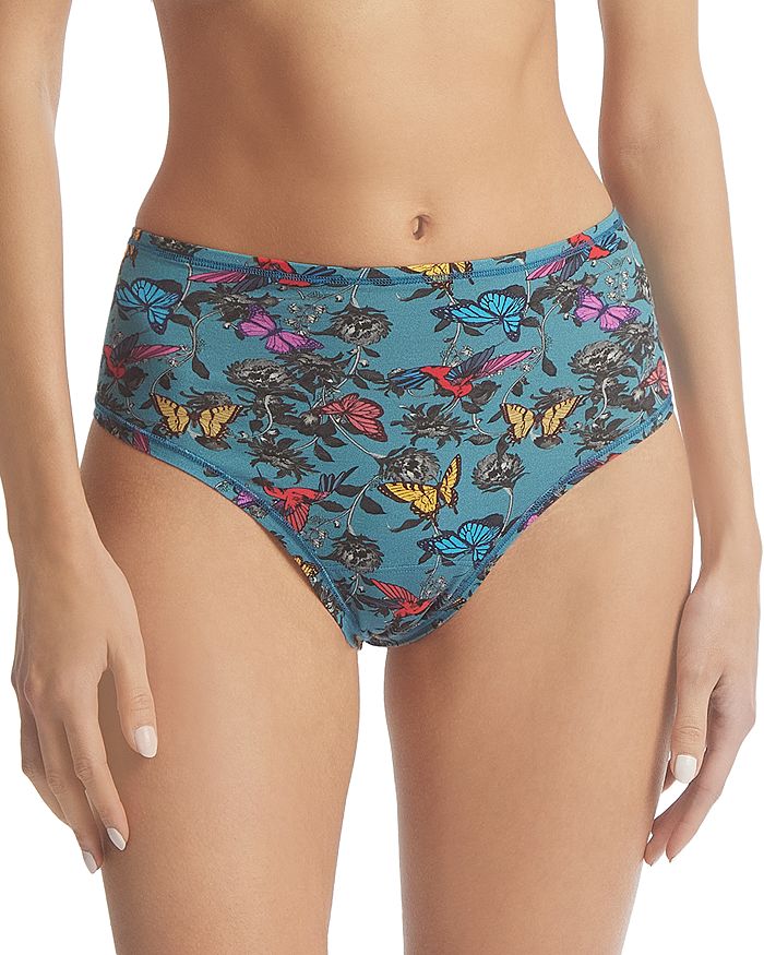Shop Hanky Panky Playstretch Printed High Rise Thong In Wonderland