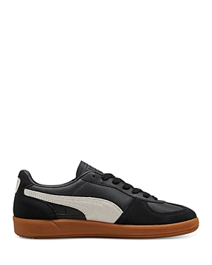 Shop Puma Men's Palermo Leather Sneakers In Black