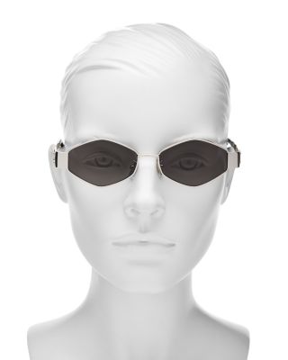 Metal Triomphe Geometric Sunglasses, 54mm