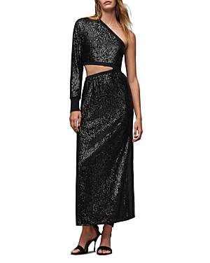 Allsaints Daisy Topaz Sequin Dress In Black