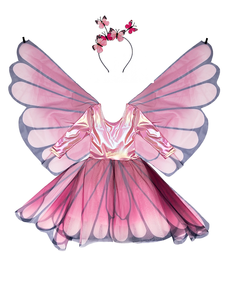 Great Pretenders Butterfly Twirl Dress With Wings And Headband - Ages 3-6