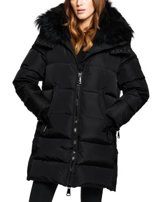 SAM. Addison Shearling Trim Puffer Coat Bloomingdale s