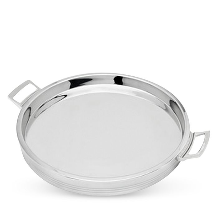 Top Shelf Stainless Steel Handled Round Tray