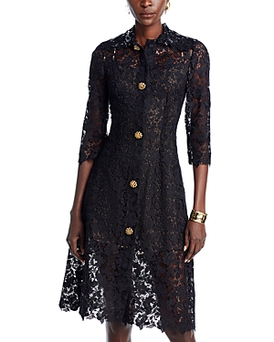 OSCAR DE LA RENTA OSCAR DE LA RENTA ELBOW SLEEVE GARDENIA DRESS