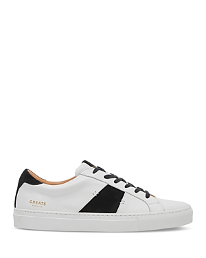 Greats Men's Royale 2.0 Lace Up Trainers In White/black