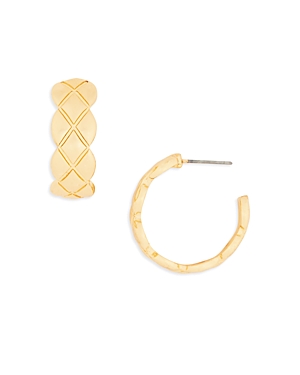 Aqua Crisscross Hoop Earrings In 16k Gold Plated - 100% Exclusive