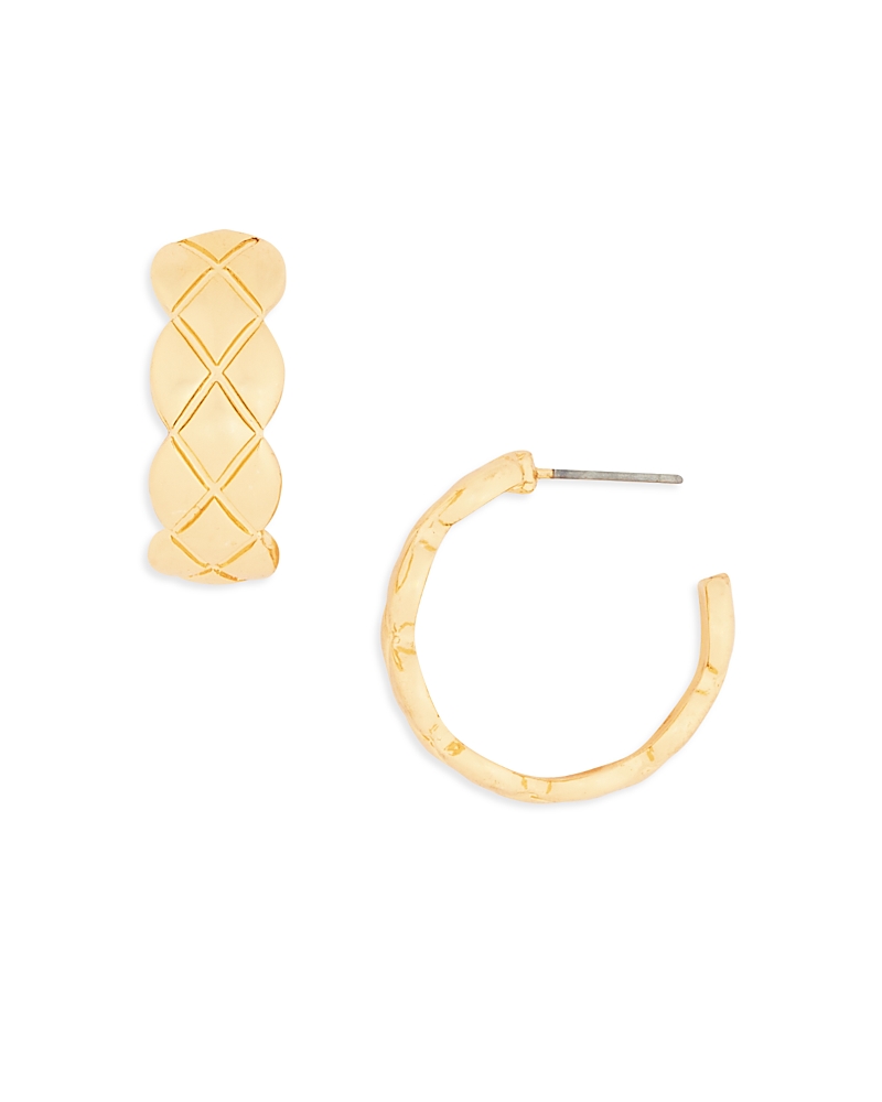 Aqua Crisscross Hoop Earrings In 16k Gold Plated - Exclusive In Gold