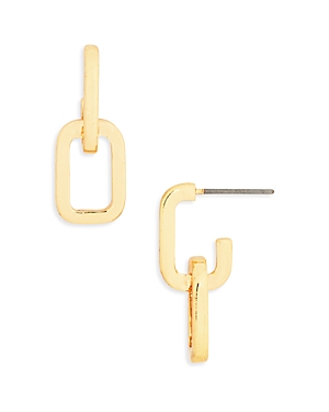 Aqua Chain Link Earrings In 16k Gold Plated - 100% Exclusive