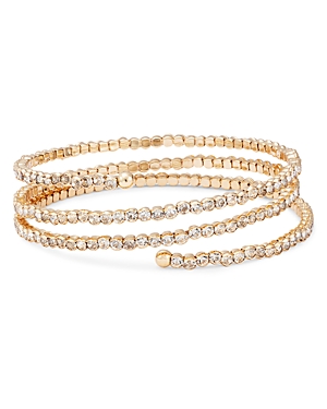 Aqua Sparkling Coil Bracelet In 16k Gold Plated - 100% Exclusive