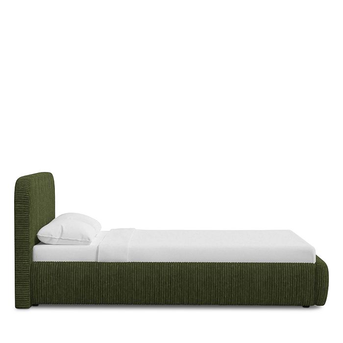 Shop Sparrow & Wren Luna Platform Bed, Twin In Corded Velvet Evergreen