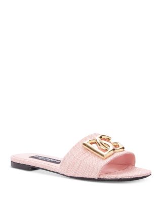 Dolce & Gabbana - Women's Woven Logo Slide Sandals