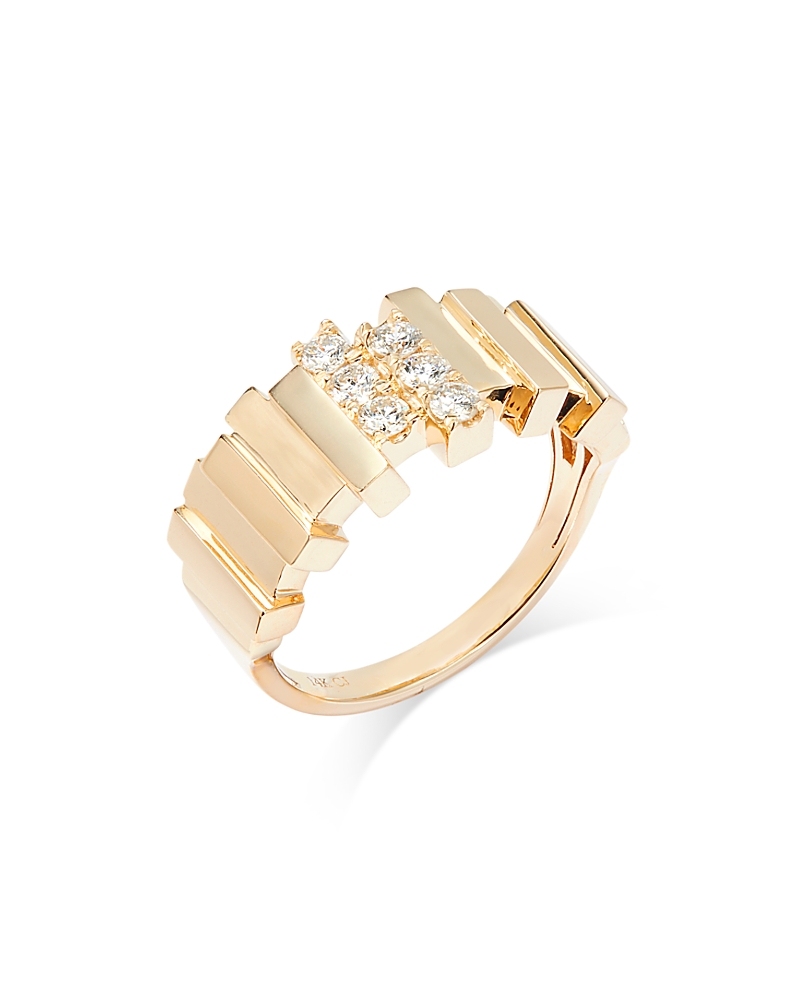 Bloomingdale's Diamond Vertical Bar Ring In 14k Yellow Gold, 0.30 Ct. T. W. In Gold