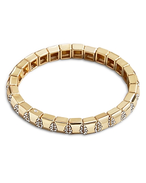 Rory Multicolor Pave Stretch Bracelet in Gold Tone