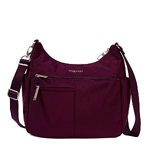 Baggallini Securtex Anti Theft Crossbody Bag In Mulberry