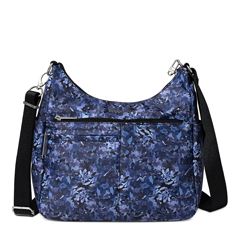 Baggallini Securtex Anti-theft Free Time Crossbody Bag In Indigo Petal