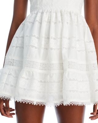 Canela Embroidered Lace Mini Dress