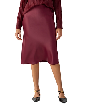 Sanctuary Everyday Satin Midi Skirt In Sugar Plum