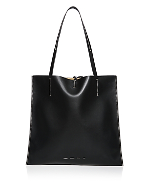 Shop Proenza Schouler White Label Twin Large Color Block Tote In Black/ivory