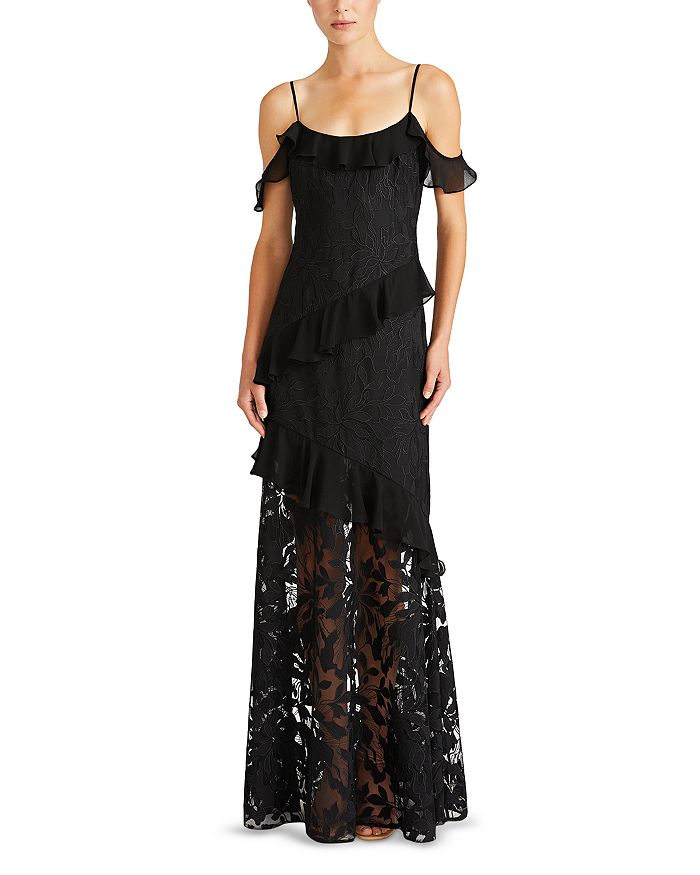 ML Monique Lhuillier Sienna Ruffled Lace Gown | Bloomingdale's