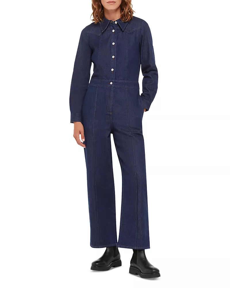 Whistles Western Denim Jumpsuit