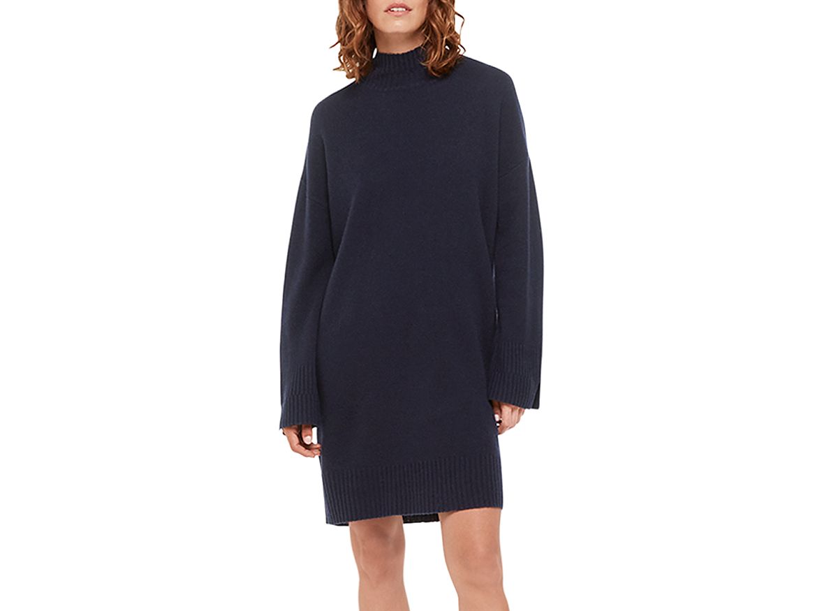 Whistles Amelia Mock Neck Long Sleeve Sweater Dress