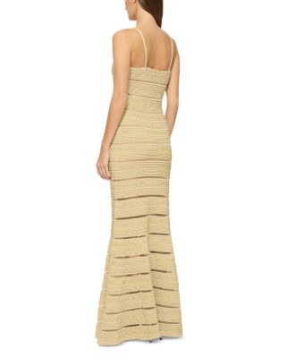 Sleeveless Stitched Bandage Gown