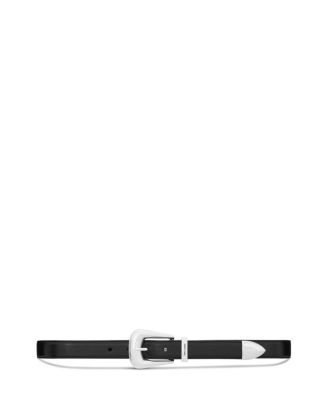 SAINT LAURENT - Folk Buckle Belt in Smooth Leather