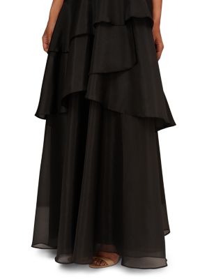 One Shoulder Tiered Gown