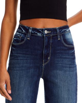 Kendra High Rise Cropped Flare Jeans in Columbia