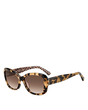 Shop Kate Spade Elowen Rectangular Sunglasses, 55mm In Beige/brown Gradient