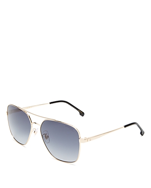 Carrera Aviator Sunglasses, 60mm In Gold/gray Gradient
