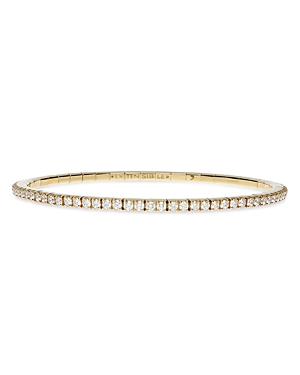 Extensible 18K Gold Diamond Stretch Tennis Bracelet