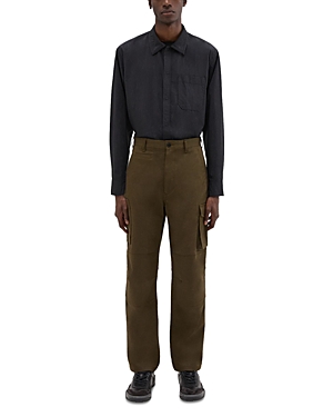 Shop Theory Project Cotton Twill Cargo Pants In Olive