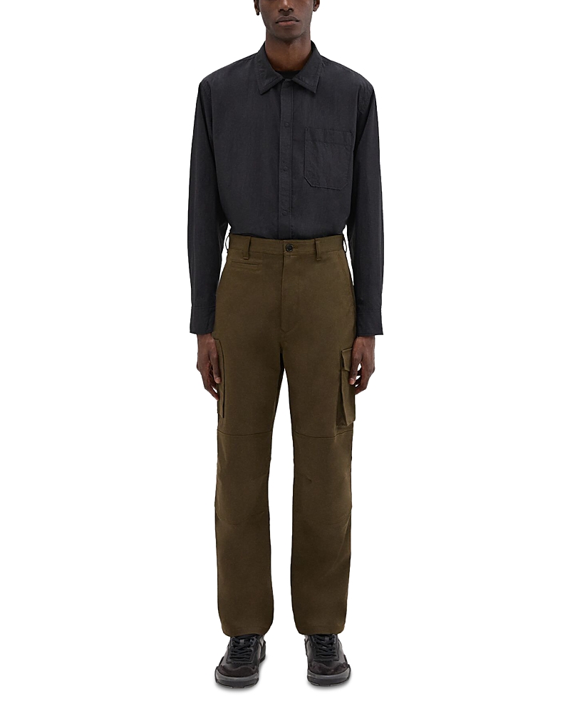 Theory Cotton Twill Cargo Pant In Olive