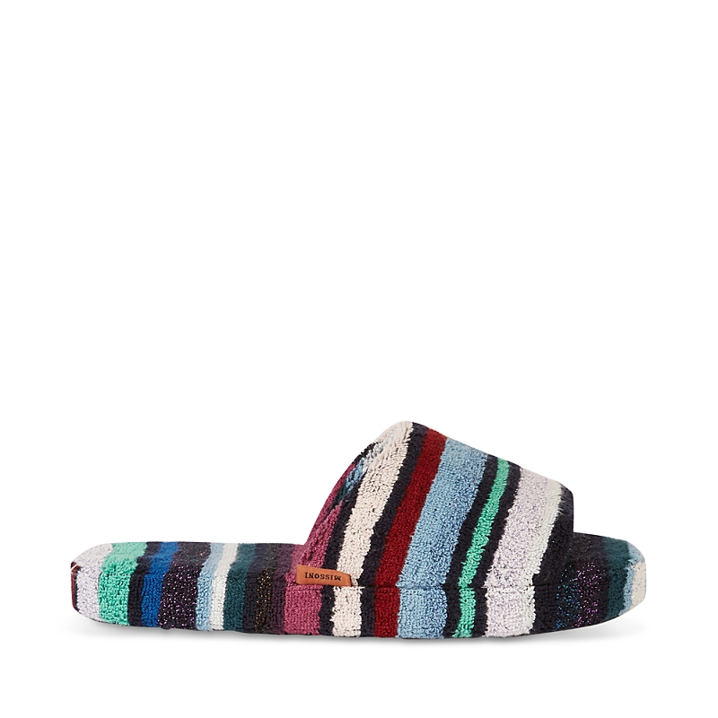 Missoni Chandler Open Slipper With Band In Blue Multi