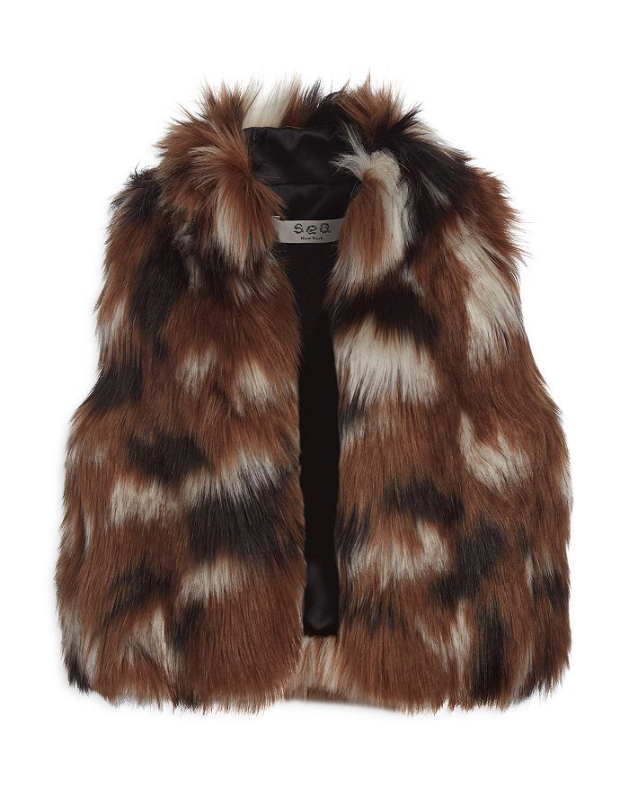 Big girls 2025 faux fur vest