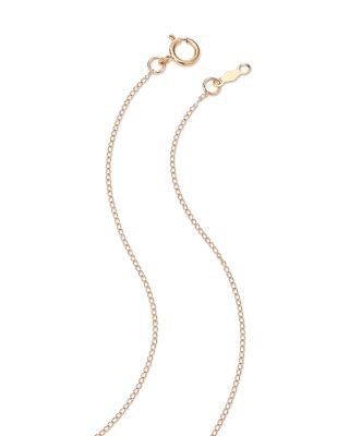 Children's Flat Curb Link Chain Necklace in 14K Yellow Gold, 13"