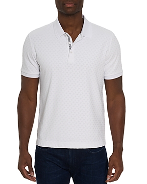 Shop Robert Graham Elias Classic Fit Short Sleeve Polo Shirt In White