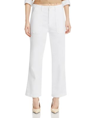 Analeigh High Rise Straight Leg Jeans in Cloud White